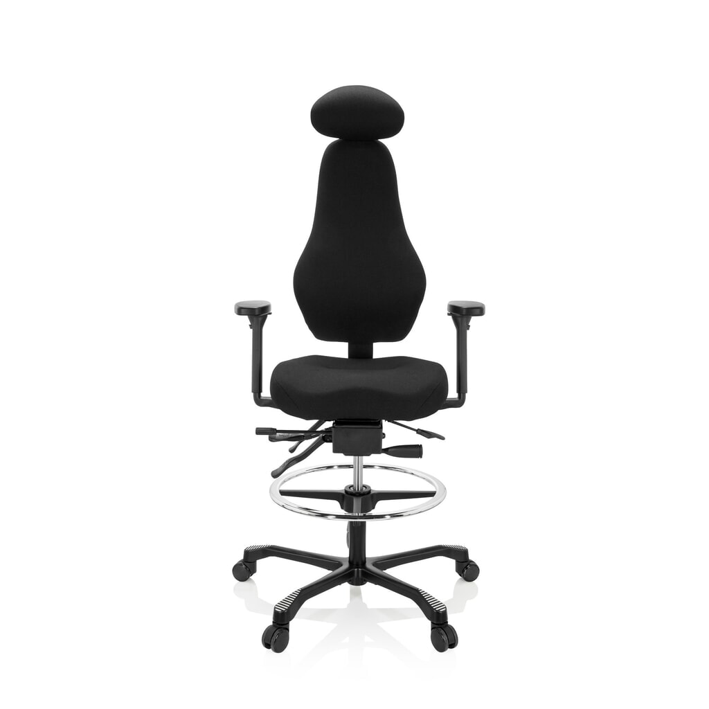 Illustration du produit: Siège de travail / siège de comptoir hjh OFFICE RESISTIO WORK tissu, noir