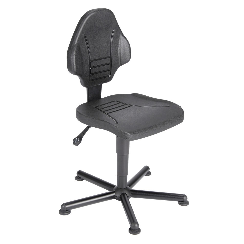 Illustration du produit: Siège de travail pivotant Assistant, hauteur d'assise 490 à 630 mm, base en acier, patins