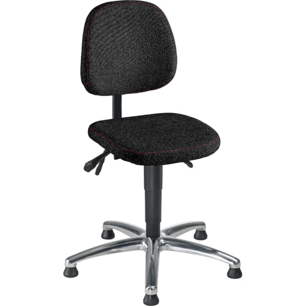 Illustration du produit: Siège de travail pivotant Chrom, revêtement tissu, hauteur d'assise 480 à 630 mm, base en acier chromé, patins