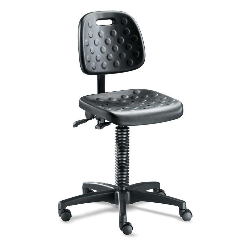 Illustration du produit: Siège de travail pivotant Strength, respirant, ergonomique, hauteur d’assise 450-650 mm, roulettes, noir