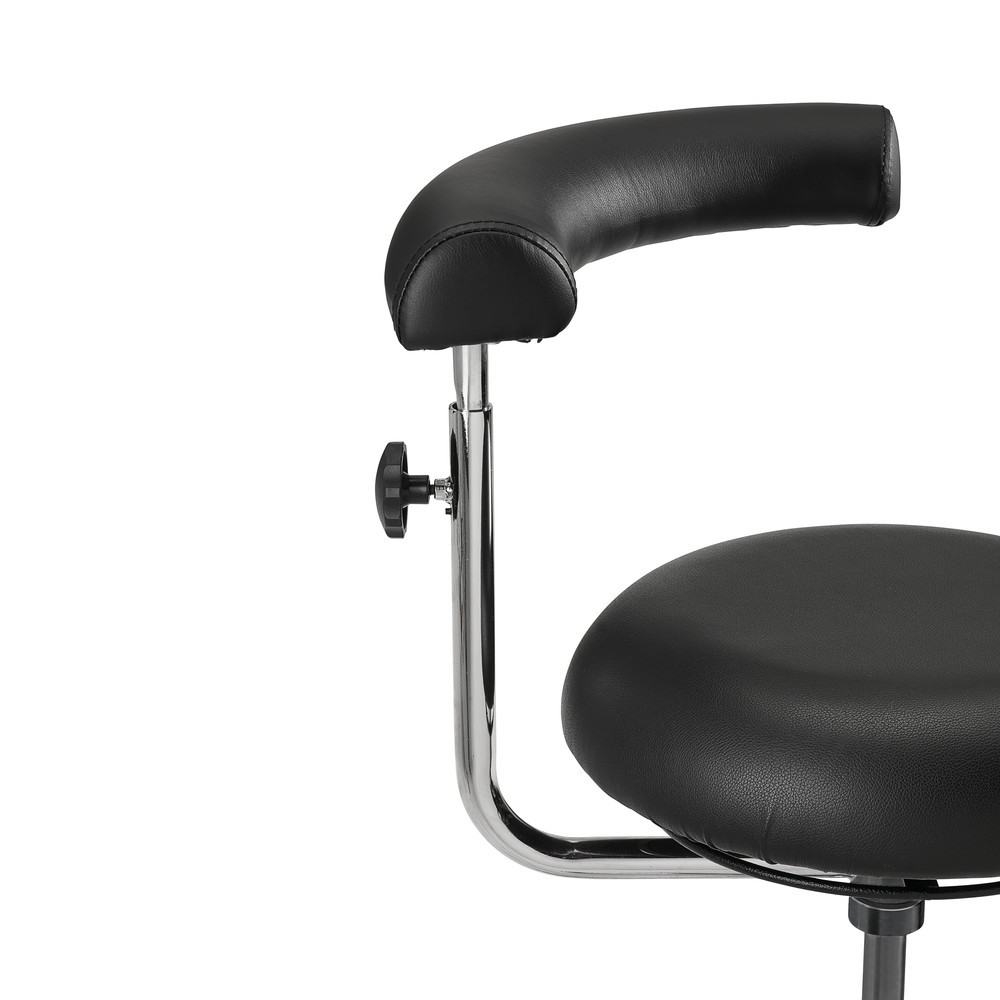 N° de l'image du produit 2 : Siège de travail pivotant, tabouret Comfort, assise similicuir ronde, hauteur d'assise 425 à 500 mm, roulettes