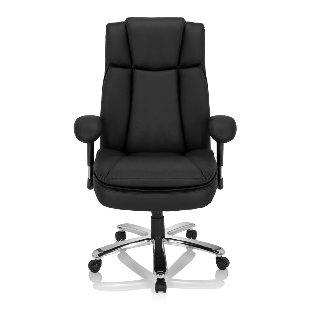 Siège pour personne forte / siège de bureau hjh OFFICE BUILDER XXL I PU similicuir, noir N° de l'image du produit 1 : Siège pour personne forte / siège de bureau hjh OFFICE BUILDER XXL I PU similicuir, noir