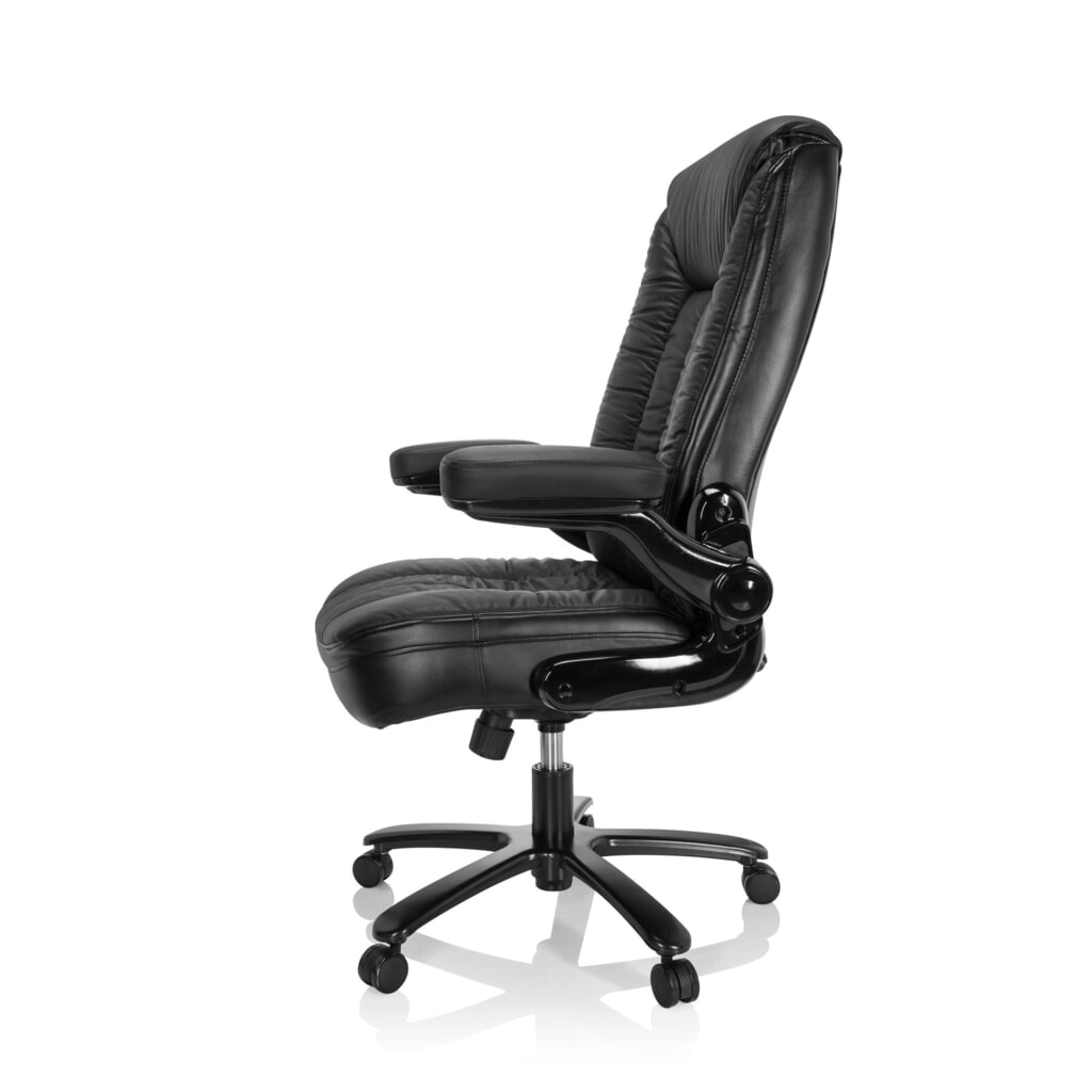 Siège pour personne forte / siège de bureau hjh OFFICE INSTRUCTOR III XXL cuir, noir N° de l'image du produit 8 : Siège pour personne forte / siège de bureau hjh OFFICE INSTRUCTOR III XXL cuir, noir