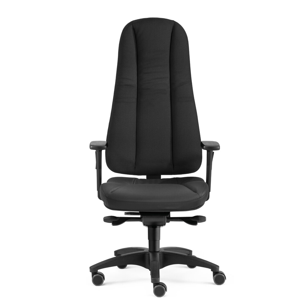 Illustration du produit: Fauteuil de direction SITWELL STEIFENSAND à disque intervertébral dynamique avec dossier haut, polyester, noir, capacité de charge 130 kg