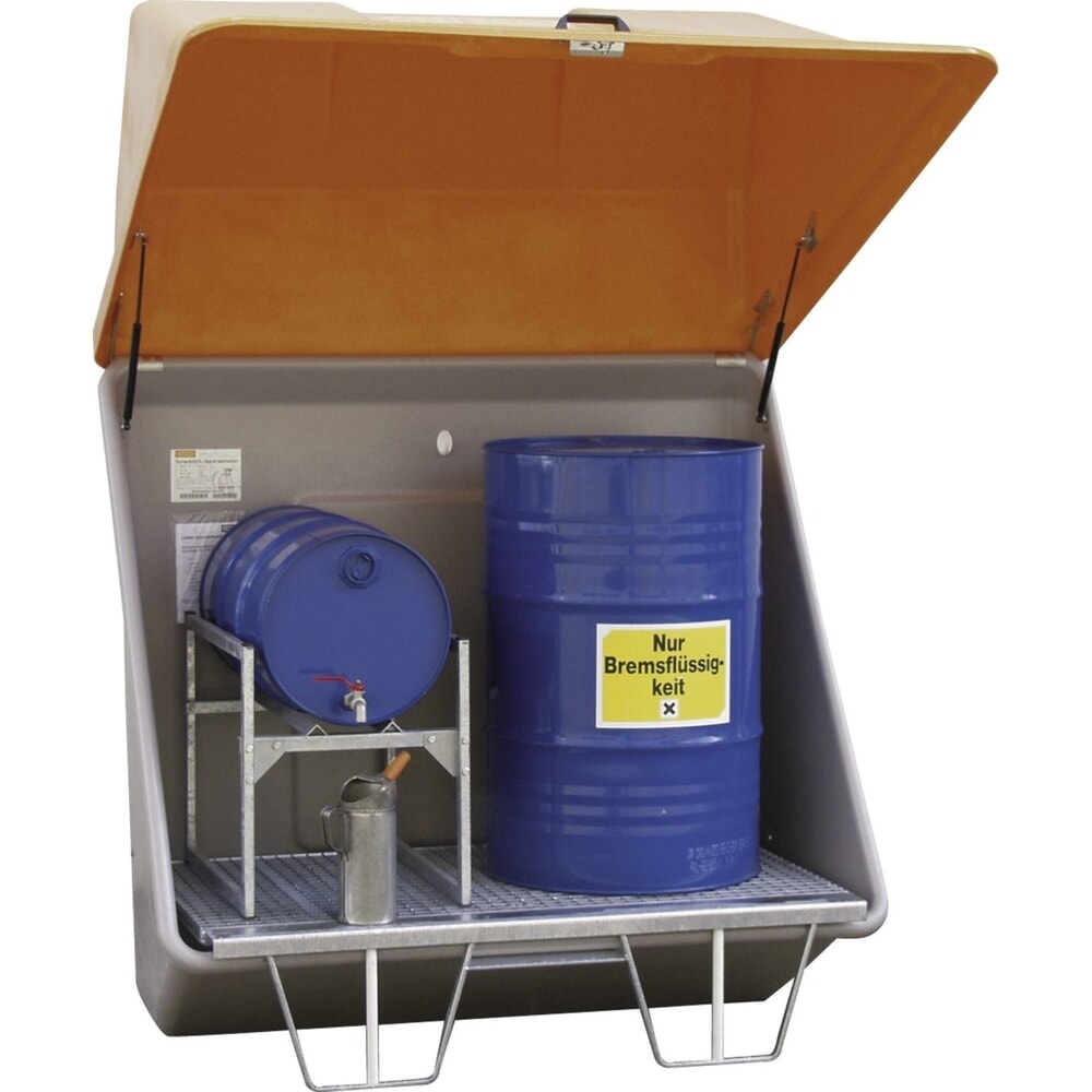 Illustration du produit: Station de collecte pour matières dangereuses CEMO outdoor, contenance de 200 l
