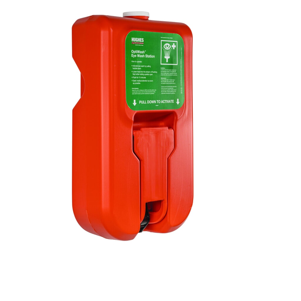 Station de lavage oculaire Justrite® OptiWash® OPTI Hughes, autonome, réservoir de 38 litres Illustration du produit: Station de lavage oculaire Justrite® OptiWash® OPTI Hughes, autonome, réservoir de 38 litres