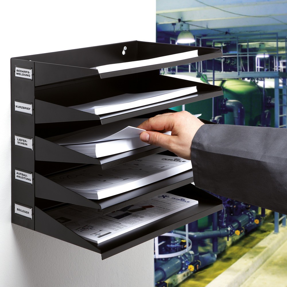 N° de l'image du produit 2 : Station de tri métallique DURABLE, en 5 parties, noir
