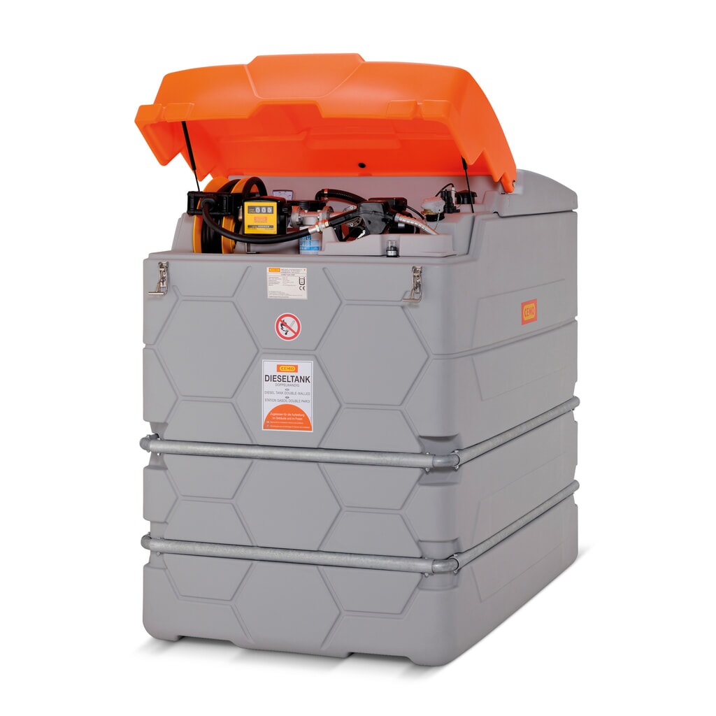 Station ravitailleuse CEMO CUBE Outdoor Premium pour le diesel, 1 000 litres Illustration du produit: Station ravitailleuse CEMO CUBE Outdoor Premium pour le diesel, 1 000 litres