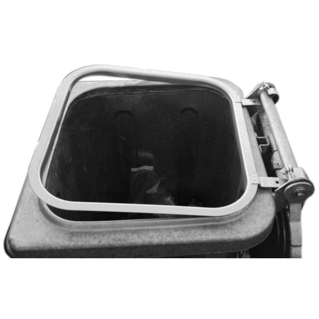 Support à sacs poubelle pour poubelle en tôle d’acier galvanisée à chaud, 240 litres N° de l'image du produit 2 : Support à sacs poubelle pour poubelle en tôle d’acier galvanisée à chaud, 240 litres