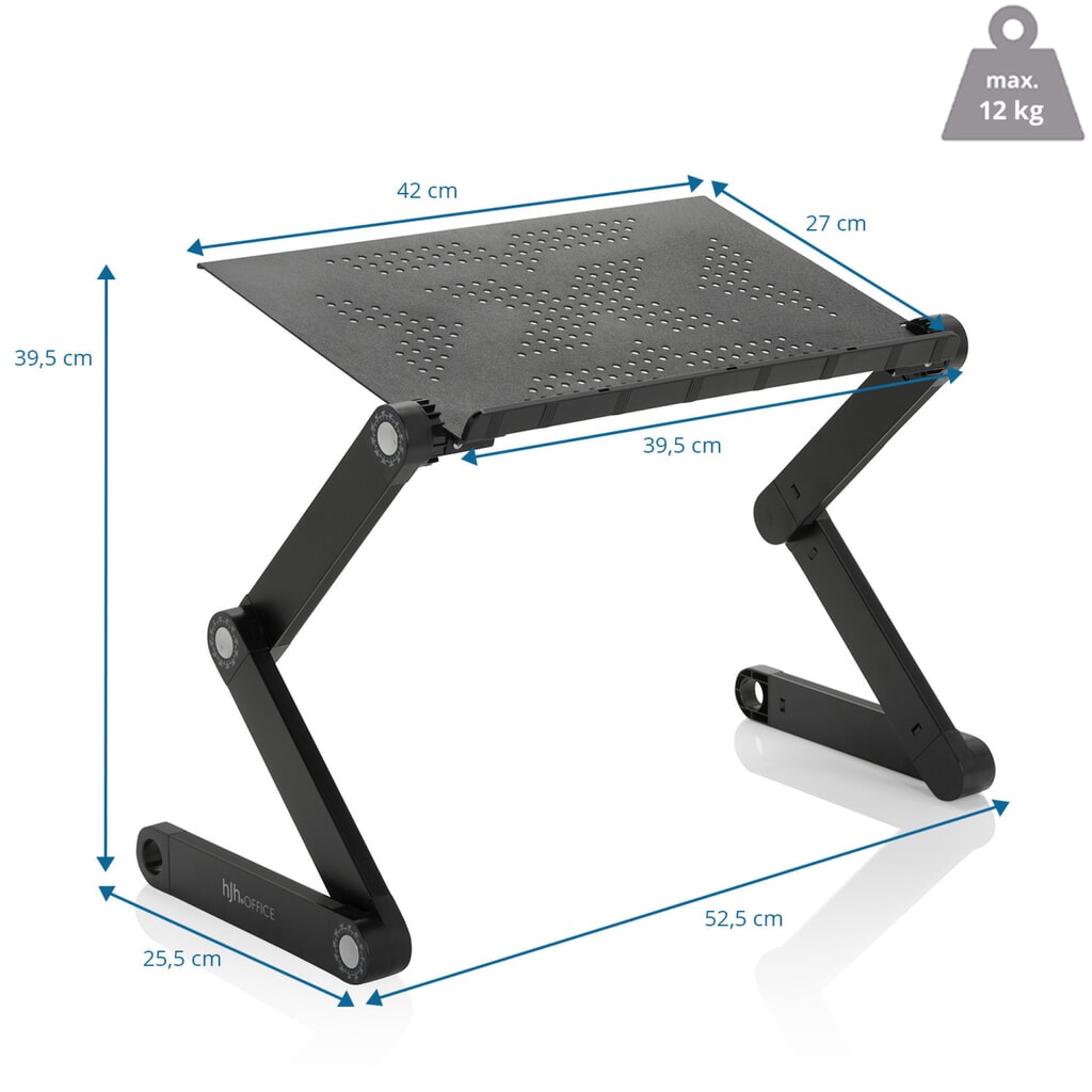 N° de l'image du produit 5 : Support de bureau assis/debout hjh OFFICE VM-SA II rabattable aluminium, noir