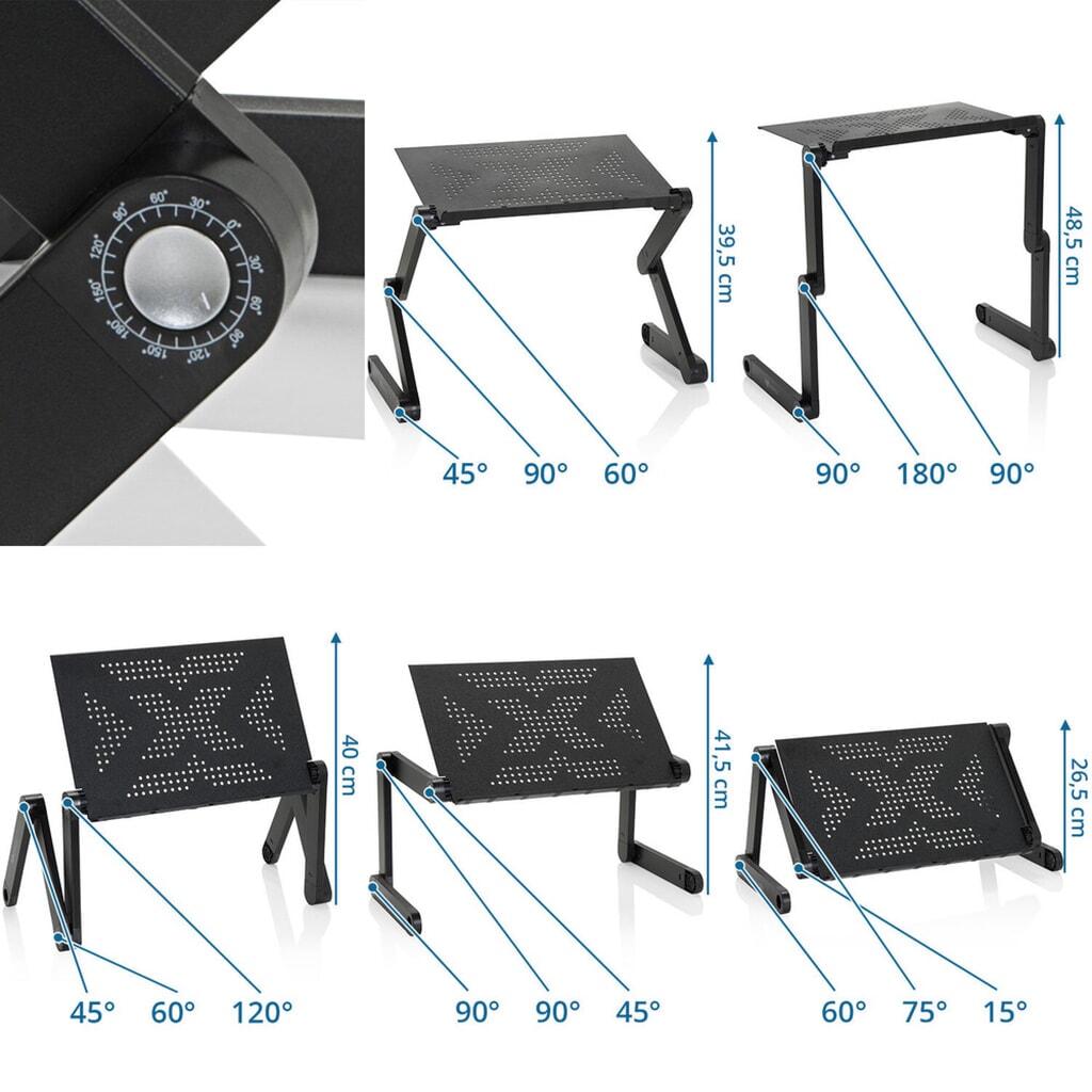 Support de bureau assis/debout hjh OFFICE VM-SA II rabattable aluminium, noir N° de l'image du produit 8 : Support de bureau assis/debout hjh OFFICE VM-SA II rabattable aluminium, noir