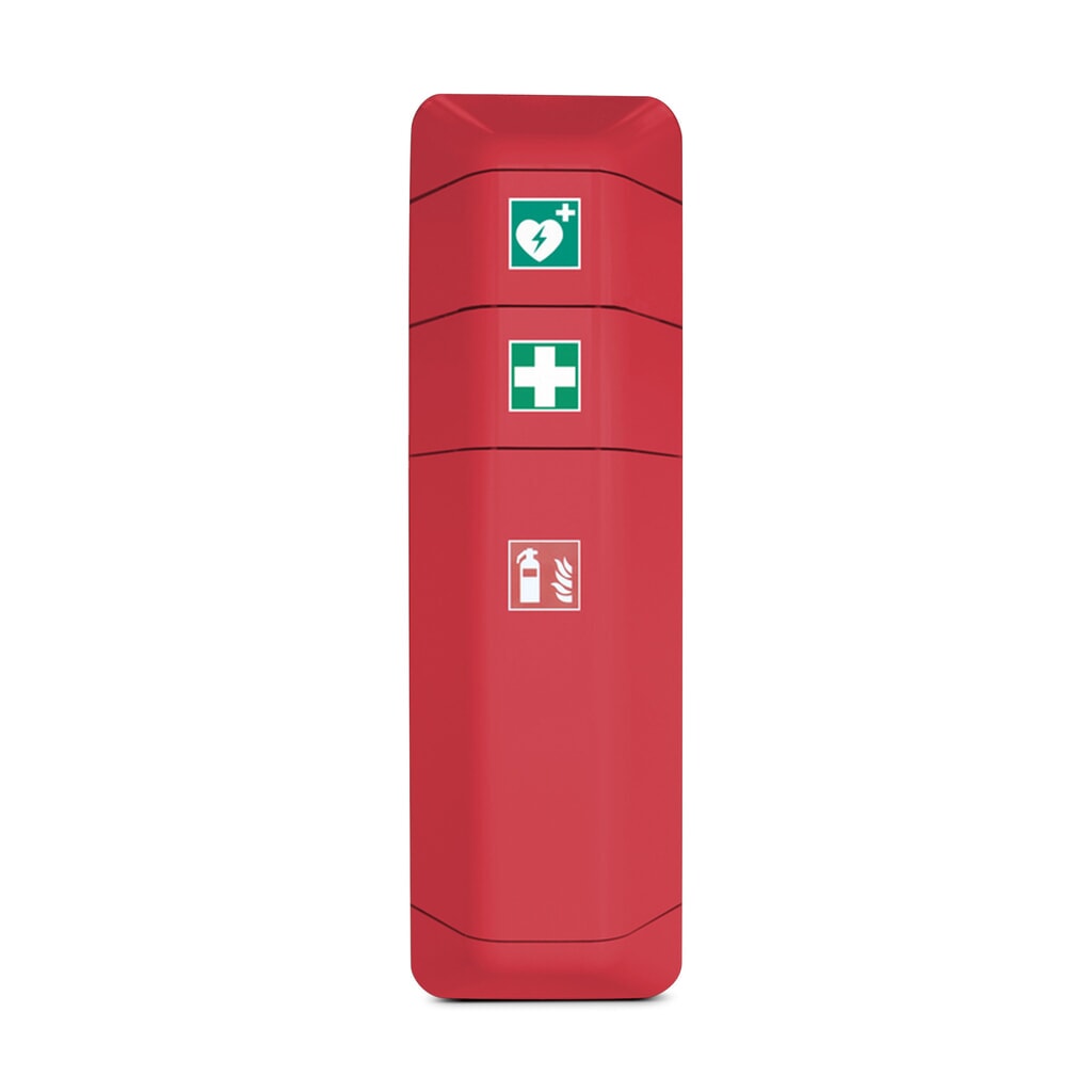 Illustration du produit: Support de défibrillateur pour armoire de stockage d’extincteur, rouge