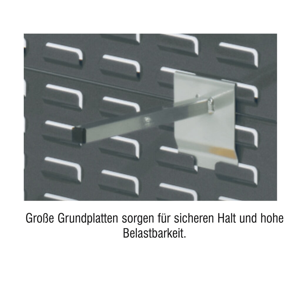 Support universel carré pour panneaux à fentes, Hxl 65 x 55 mm N° de l'image du produit 5 : Support universel carré pour panneaux à fentes, Hxl 65 x 55 mm