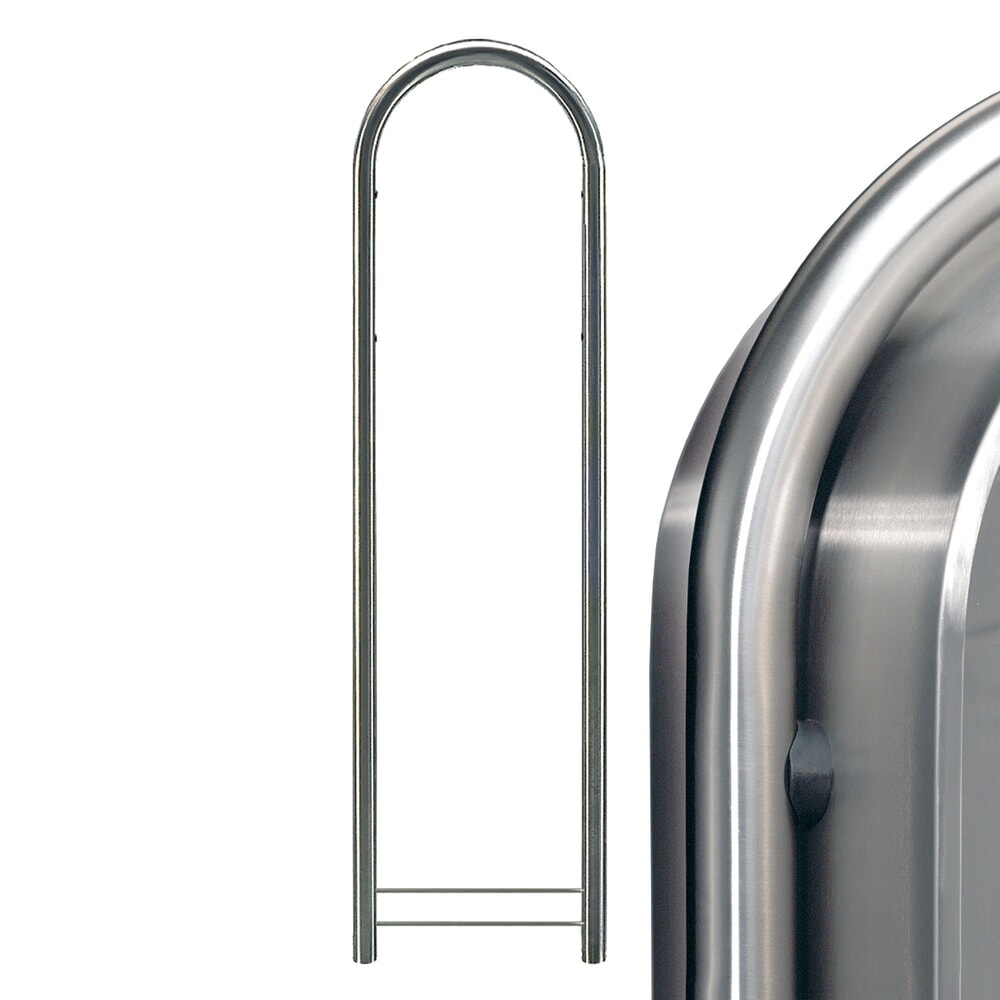N° de l'image du produit 2 : Support pour boîte aux lettres Bobi, avec ouverture d’insertion, acier inoxydable mat