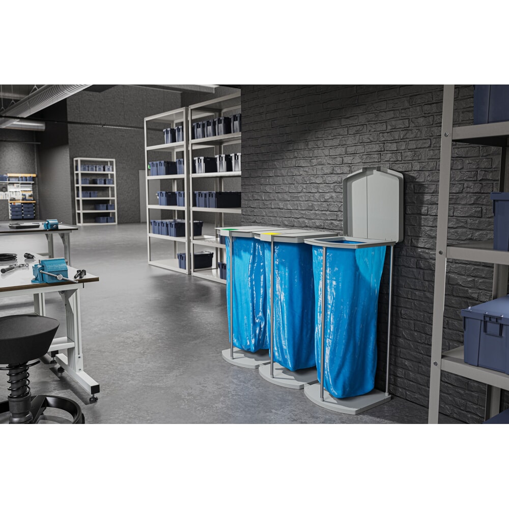 N° de l'image du produit 6 : Support pour sac poubelle Hailo ProfiLine MSS XXXL pour sacs de 1x 120 litres, fixe