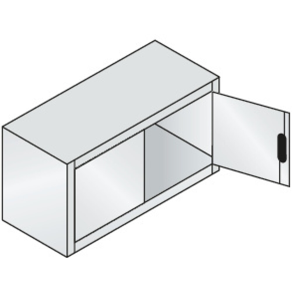 N° de l'image du produit 3 : C+P Armoire d'appoint, HxlxP 500 x 930 x 400 mm, gris clair, bleu gentiane