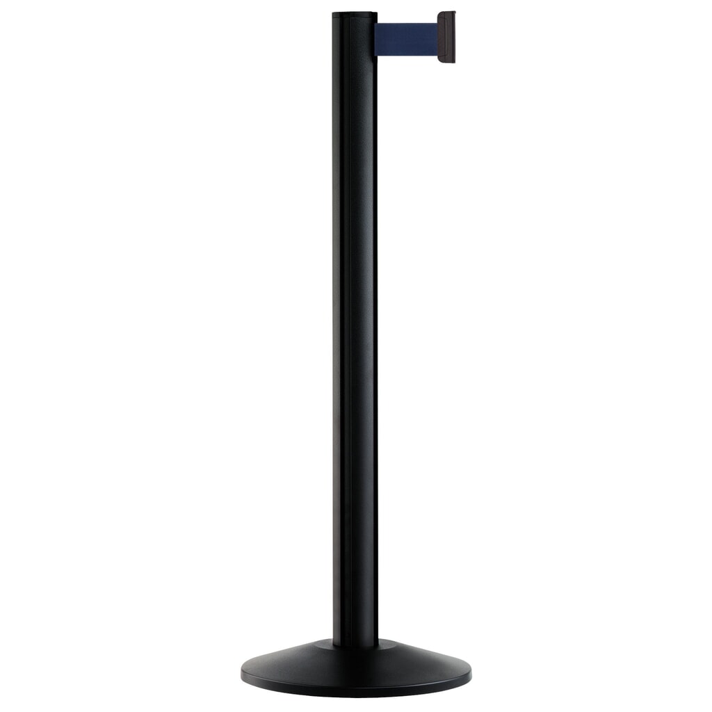 Système de guidage de personnes Extend, poteau noir, bleu foncé Illustration du produit: Système de guidage de personnes Extend, poteau noir, bleu foncé