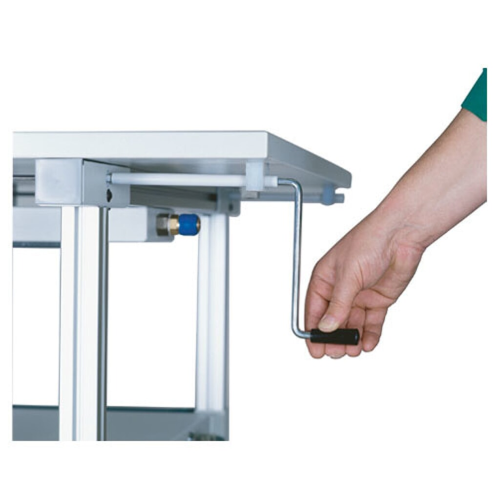 N° de l'image du produit 2 : Système de poste de travail, table de base, réglage de la hauteur par manivelle Bedrunka+Hirth, noir foncé