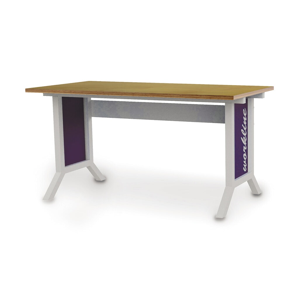 Système de poste de travail, table de base, réglage de la hauteur par pinces Bedrunka+Hirth, bleu cobalt Illustration du produit: Système de poste de travail, table de base, réglage de la hauteur par pinces Bedrunka+Hirth, bleu cobalt