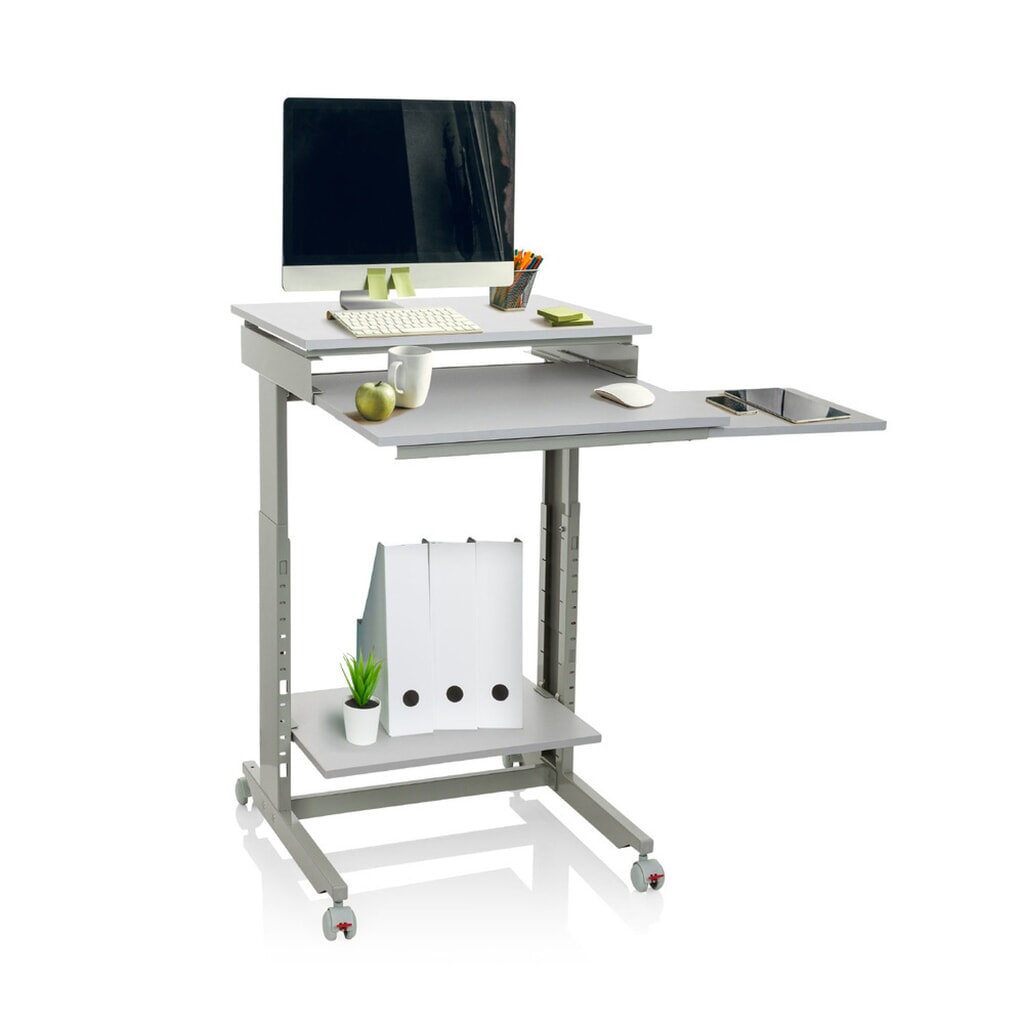 N° de l'image du produit 2 : Table d'ordinateur / bureau hjh OFFICE WORKSTATION, gris
