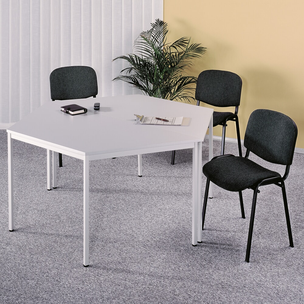 Illustration du produit: Table de conférence Klassik, en trapèze avec tube carré, lxP 1 600 x 690 mm, gris
