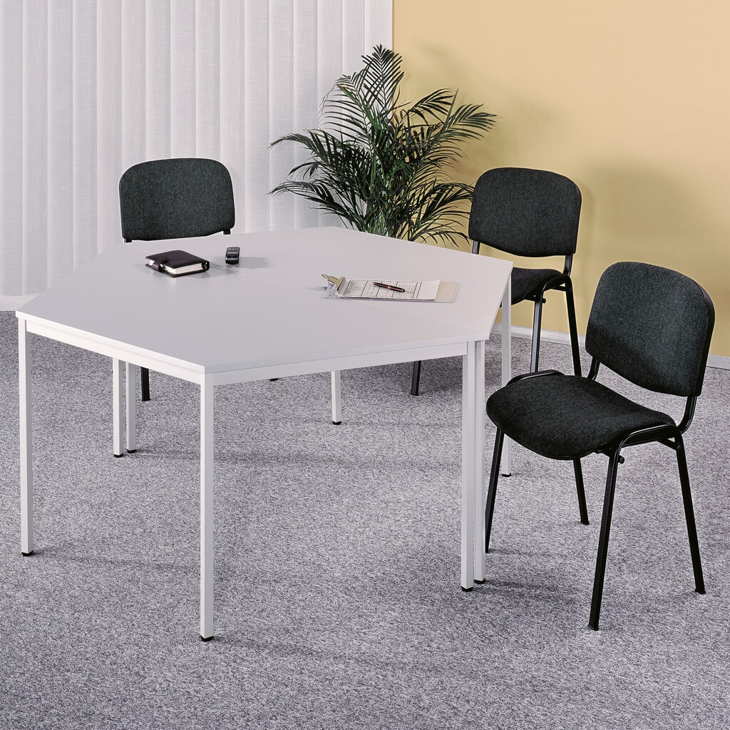 Illustration du produit: Table de conférence Klassik, en trapèze avec tube carré, lxP 1 600 x 690 mm, gris
