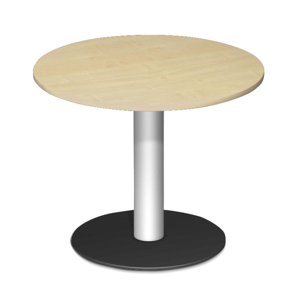 Table de conférence ronde avec pied à base ronde, Ø x H 900 x 720 mm, érable Illustration du produit: Table de conférence ronde avec pied à base ronde, Ø x H 900 x 720 mm, érable