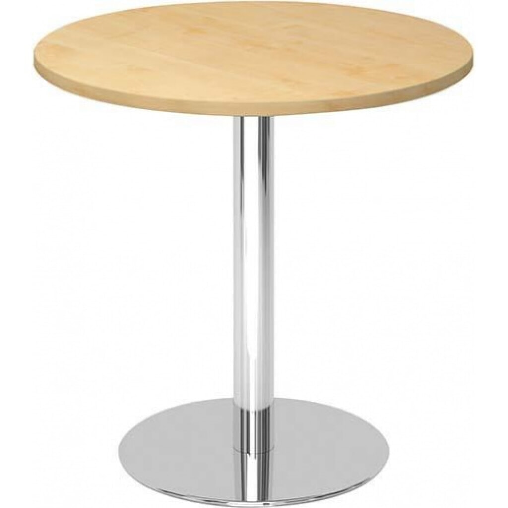 Table de réunion, bâti chromé, Ø 800 mm, érable Illustration du produit: Table de réunion, bâti chromé, Ø 800 mm, érable