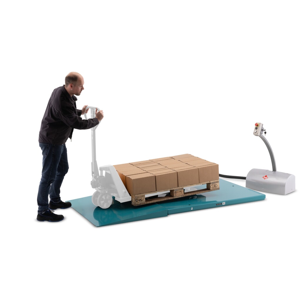 Table élévatrice à ciseaux plats Ameise®, structure fermée, capacité de charge 1 000 kg, plate-forme de 1 450 x 1 140 mm N° de l'image du produit 8 : Table élévatrice à ciseaux plats Ameise®, structure fermée, capacité de charge 1 000 kg, plate-forme de 1 450 x 1 140 mm
