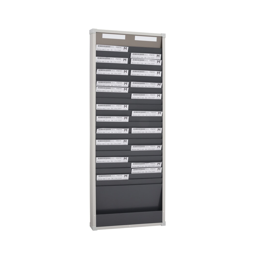 Illustration du produit: Tableau de tri de cartes, 2 rangées, 25 compartiments pour chacune, H x l 1 350 x 490 mm