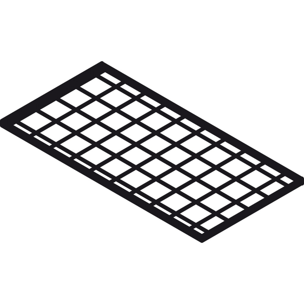 Illustration du produit: Tablette de rayonnage en caillebotis grille, l 1 000 x P 500 mm, galvanisée