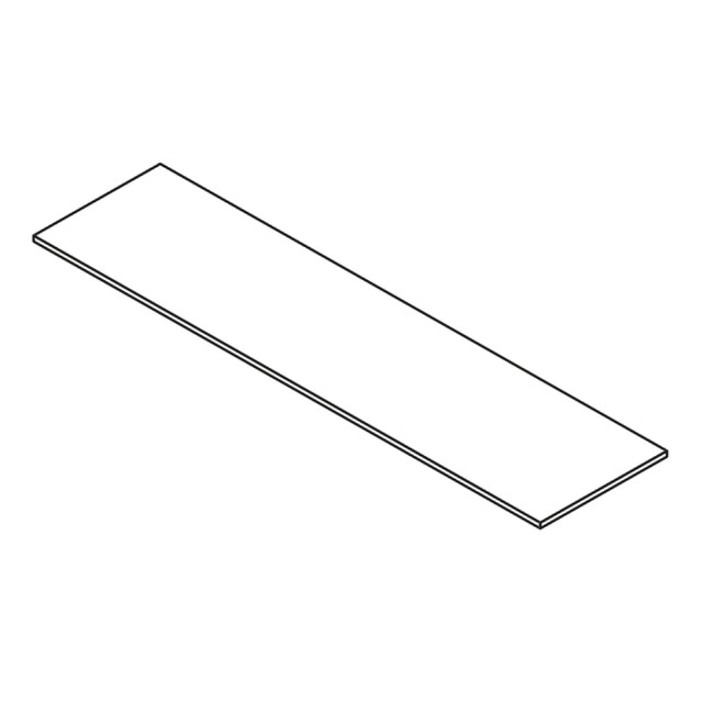 Tablette en bois, l 2 000 x P 500 mm Illustration du produit: Tablette en bois, l 2 000 x P 500 mm