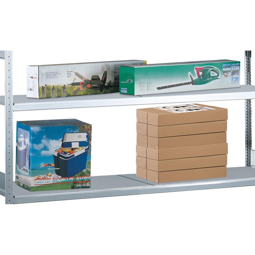 Tablette pour rayonnage à tablettes SCHULTE, avec paniers grillagés, lxP 2 000 x 400 mm N° de l'image du produit 2 : Tablette pour rayonnage à tablettes SCHULTE, avec paniers grillagés, lxP 2 000 x 400 mm