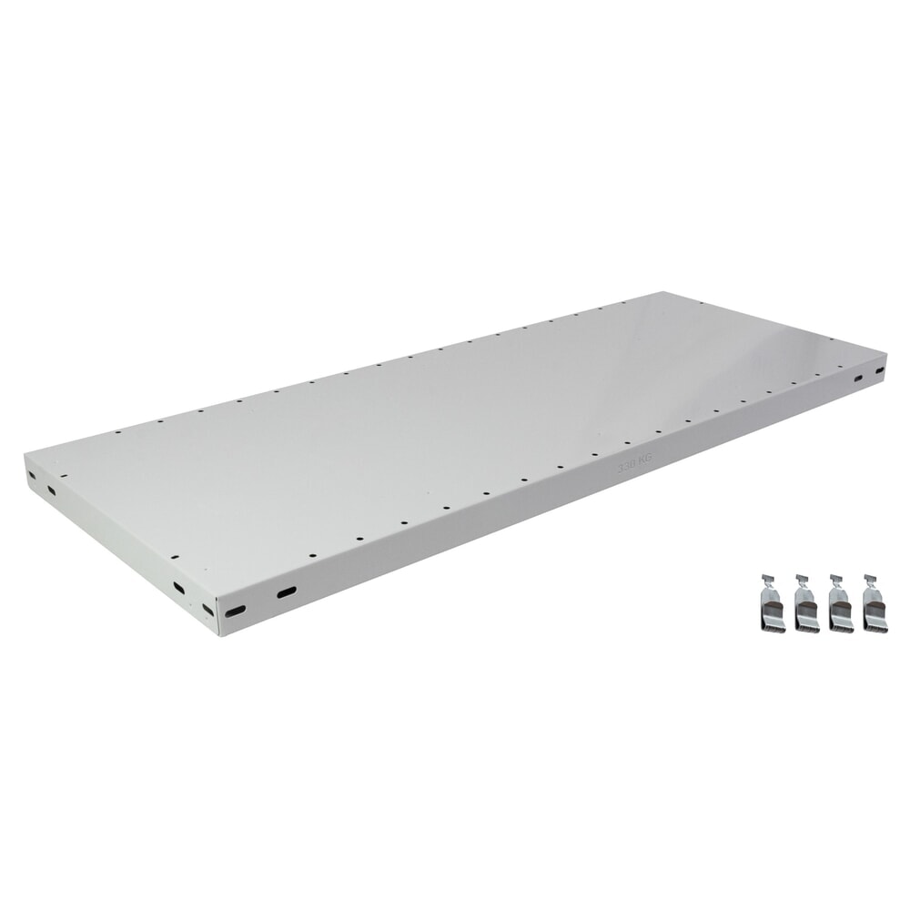 Illustration du produit: Tablette MULTIplus330 pour rayonnage à tablettes SCHULTE, charge par tablette 330 kg, gris clair, larg. x prof. 1 000 x 300 mm