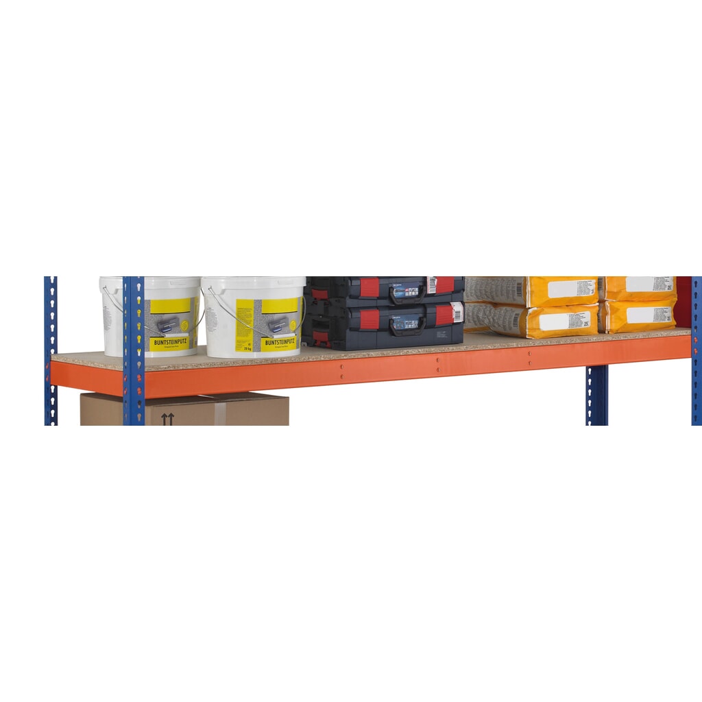 N° de l'image du produit 2 : Tablette pour rayonnage grande portée SCHULTE avec panneaux agglomérés, l x P 1 536 x 469 mm, orange