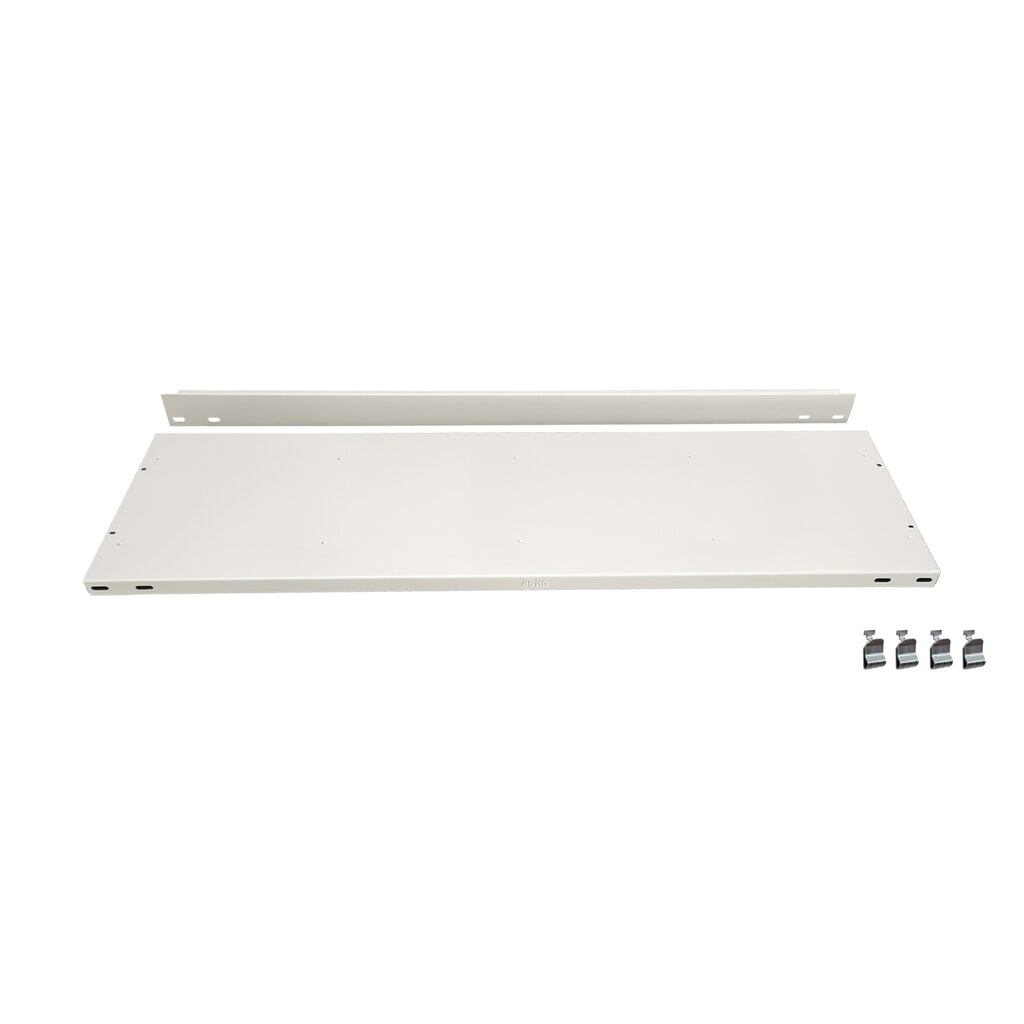 Illustration du produit: Tablette supplémentaire pour étagère à dossiers SCHULTE en noir, avec butées finales, l x P 1 300 x 300 mm
