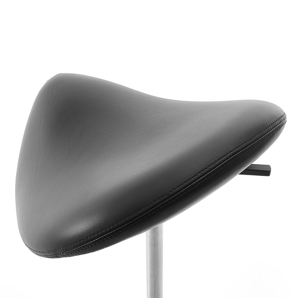 Illustration du produit: Tabouret à roulettes avec siège-selle lento sella SL10, similicuir Skai®, noir