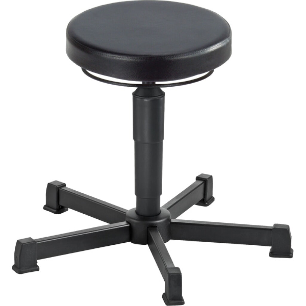 Tabouret Allround, assise en PU, hauteur d’assise 360-490 mm, base acier, patins Illustration du produit: Tabouret Allround, assise en PU, hauteur d’assise 360-490 mm, base acier, patins