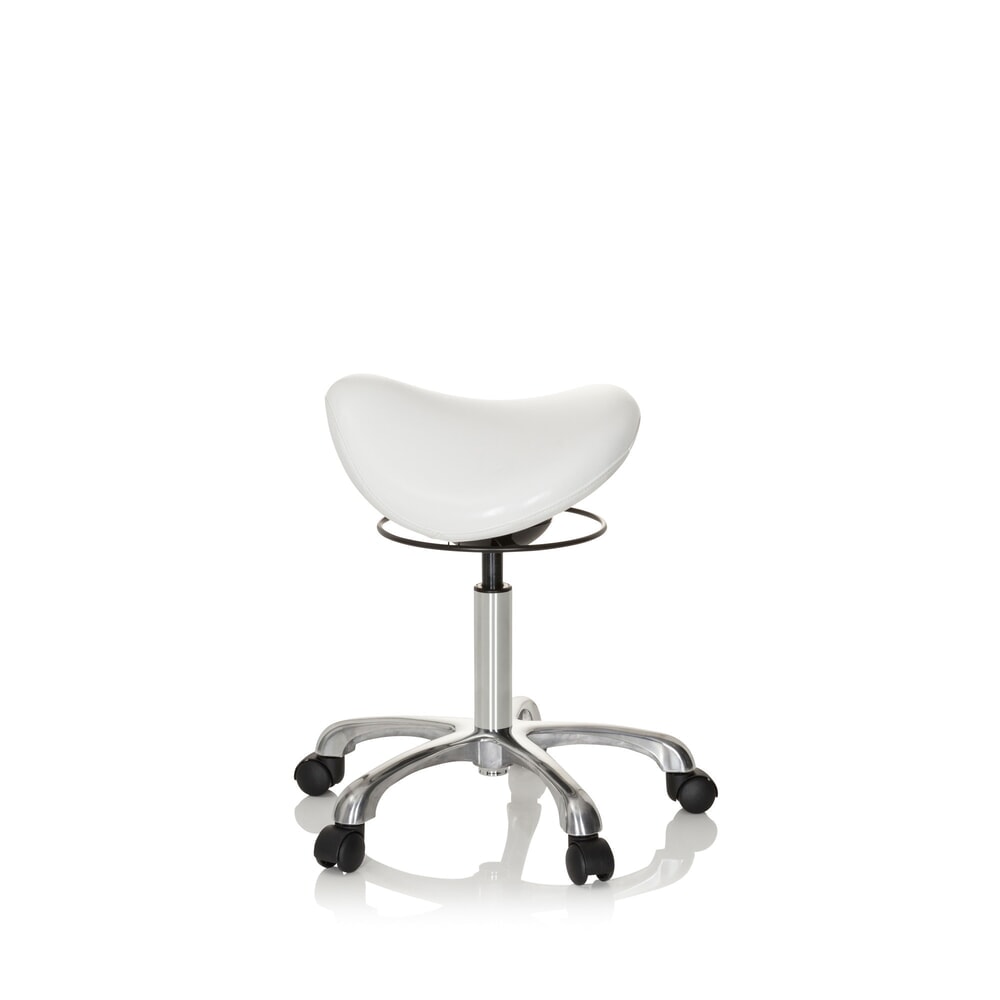 N° de l'image du produit 9 : hjh OFFICE tabouret ergonomique / tabouret-selle ORTHO SIT PU similicuir, blanc