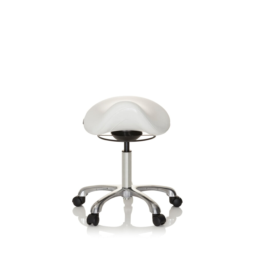 N° de l'image du produit 1 : hjh OFFICE tabouret ergonomique / tabouret-selle ORTHO SIT PU similicuir, blanc