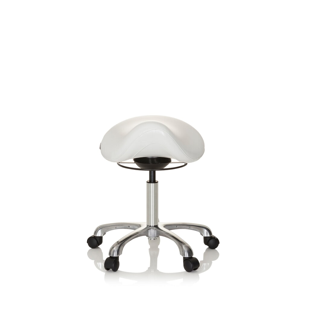 Illustration du produit: hjh OFFICE tabouret ergonomique / tabouret-selle ORTHO SIT PU similicuir, blanc