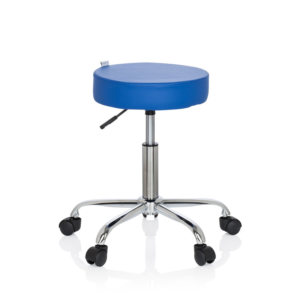 N° de l'image du produit 1 : Tabouret ergonomique / tabouret pivotant hjh OFFICE OPERATOR II similicuir, bleu