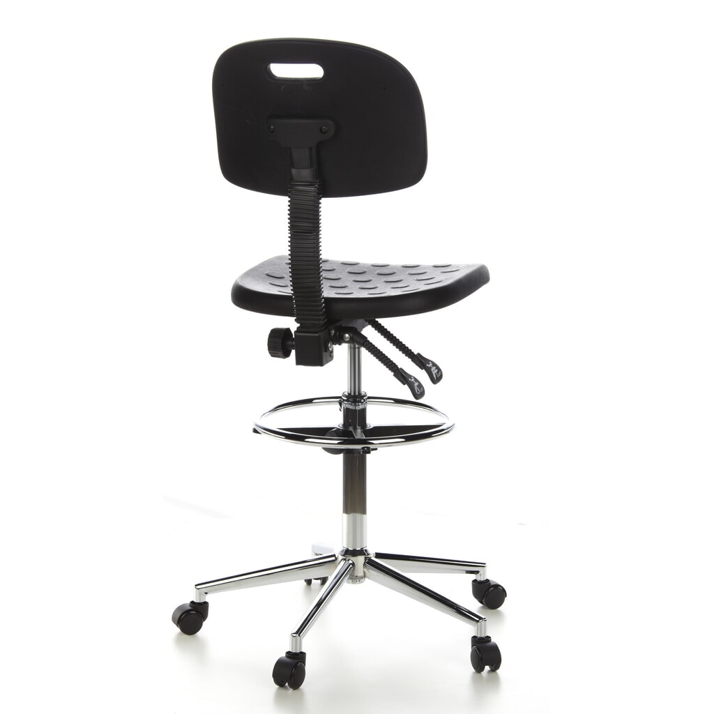 Tabouret / tabouret pivotant hjh OFFICE TOP WORK 23 similicuir, noir N° de l'image du produit 5 : Tabouret / tabouret pivotant hjh OFFICE TOP WORK 23 similicuir, noir