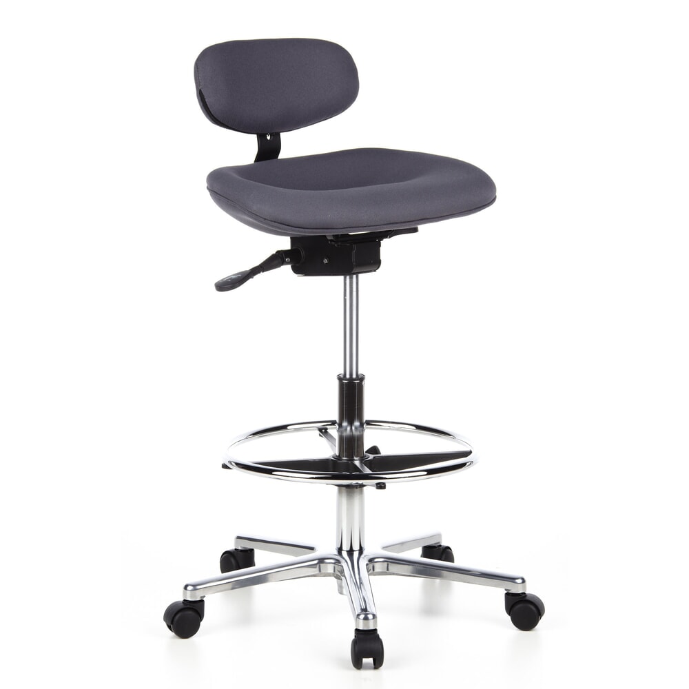 N° de l'image du produit 4 : Tabouret / tabouret pivotant hjh OFFICE WORK MF tissu, anthracite