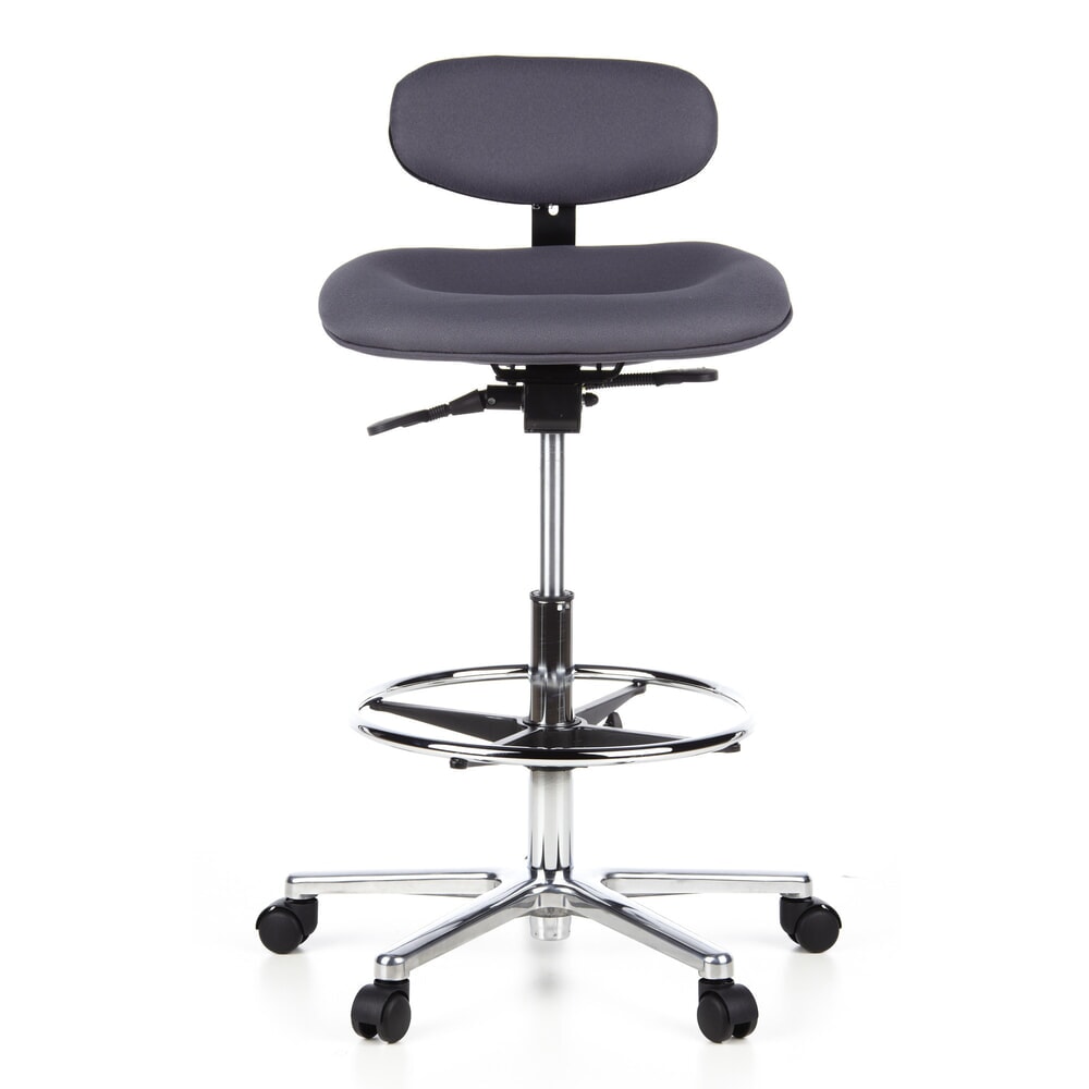 N° de l'image du produit 1 : Tabouret / tabouret pivotant hjh OFFICE WORK MF tissu, anthracite