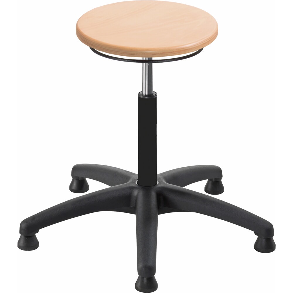 Illustration du produit: Tabouret Universal Plus, assise en hêtre, hauteur d’assise 390-520 mm, base plastique, patins