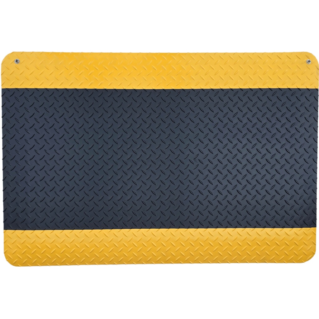 Tapis anti-fatigue ESD ErgoSoft Strong Steinbock®, sculptures en losange, double épaisseur, l x L 600 x 1 000 mm, noir/jaune N° de l'image du produit 2 : Tapis anti-fatigue ESD ErgoSoft Strong Steinbock®, sculptures en losange, double épaisseur, l x L 600 x 1 000 mm, noir/jaune