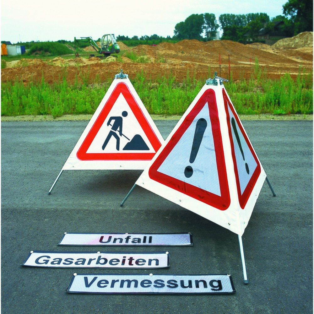 N° de l'image du produit 2 : Texte complémentaire pour signal pliable MORAVIA TRIO, travaux de fauchage, largeur 700 mm