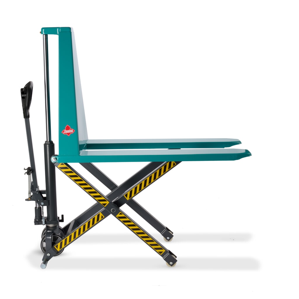 N° de l'image du produit 1 : Transpalette à ciseaux Ameise® PTM 1.0 Scissor avec levée rapide, capacité de charge 1 000 kg, longueur des fourches 1 150 mm