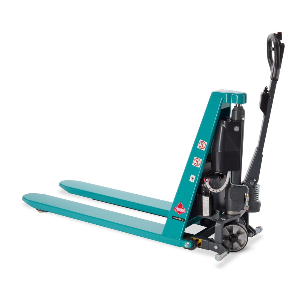 Transpalette à ciseaux Ameise® PTM 1.0 électrohydraulique, capacité de charge 1 000 kg, longueur des fourches 1 150 mm, polyuréthane / nylon N° de l'image du produit 14 : Transpalette à ciseaux Ameise® PTM 1.0 électrohydraulique, capacité de charge 1 000 kg, longueur des fourches 1 150 mm, polyuréthane / nylon